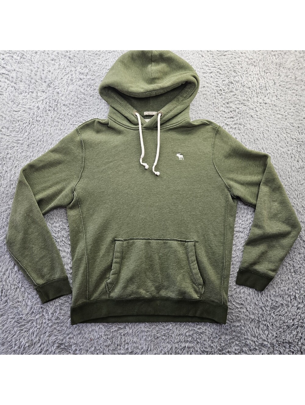 Vintage Y2K Abercrombie & Fitch Muscle Hoodie Moose Logo Men XL *Hole